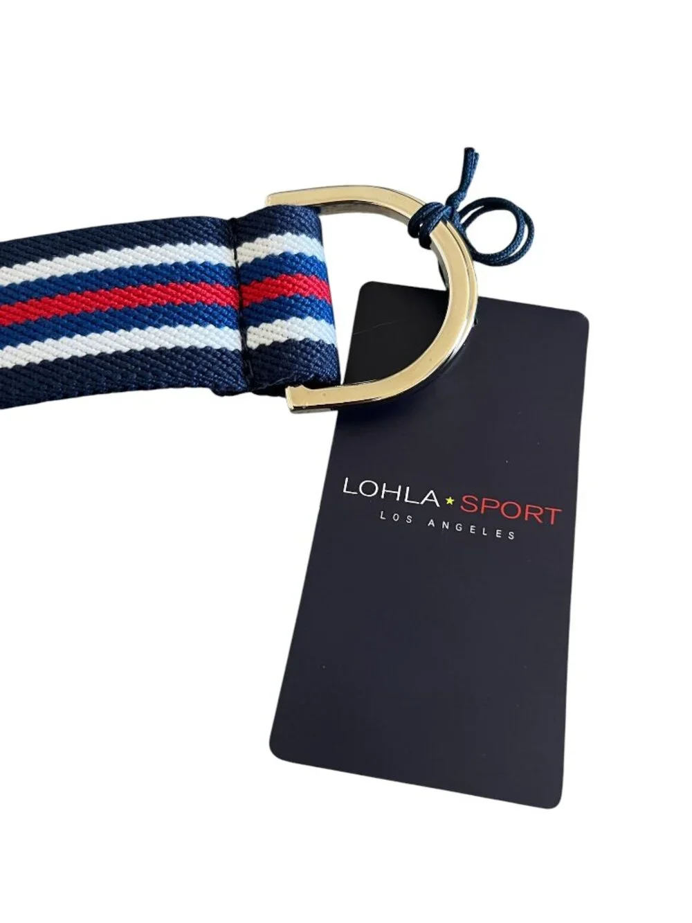 LOHLA SPORT NEW The Blueberry Striped Belt Size S/M
